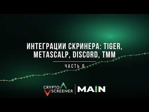 Интеграции скринера: Tiger, MetaScalp, Discord, TMM
